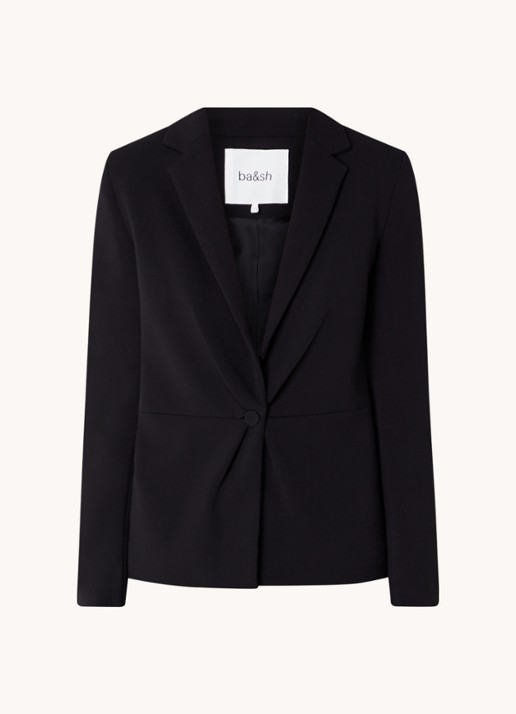 ba&sh Paesie blazer met stretch en schoudervulling - voorkant zwart