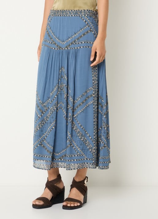ba&sh Pearl midi rok met print