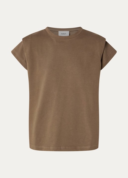 ba&sh Pio T-shirt met ronde hals - voorkant 2 zand
