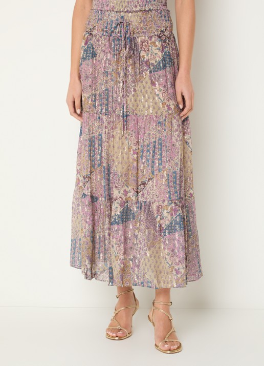 ba&sh Pitsy midi rok met lurex