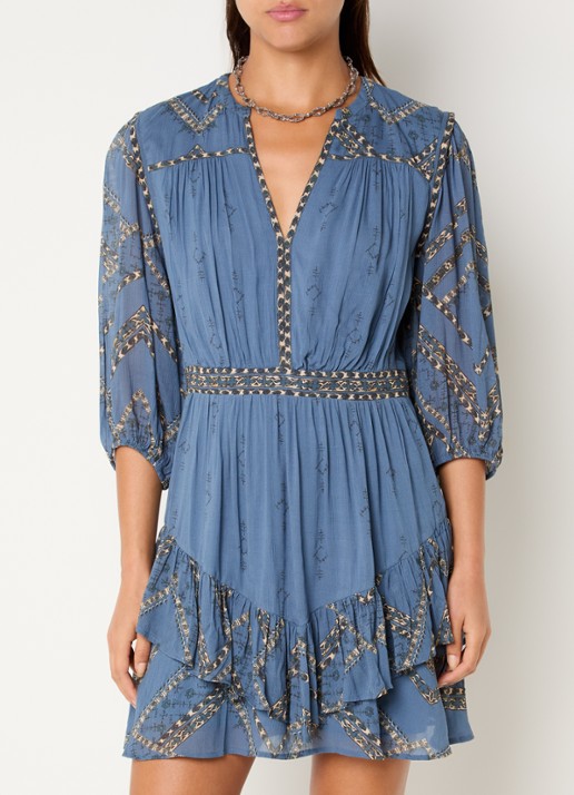 ba&sh Poly midi jurk met plissé