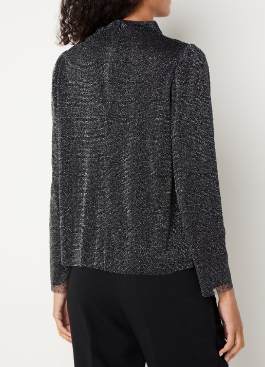 ba&sh Raba top met lurex en strass - achterkant 5 zwart
