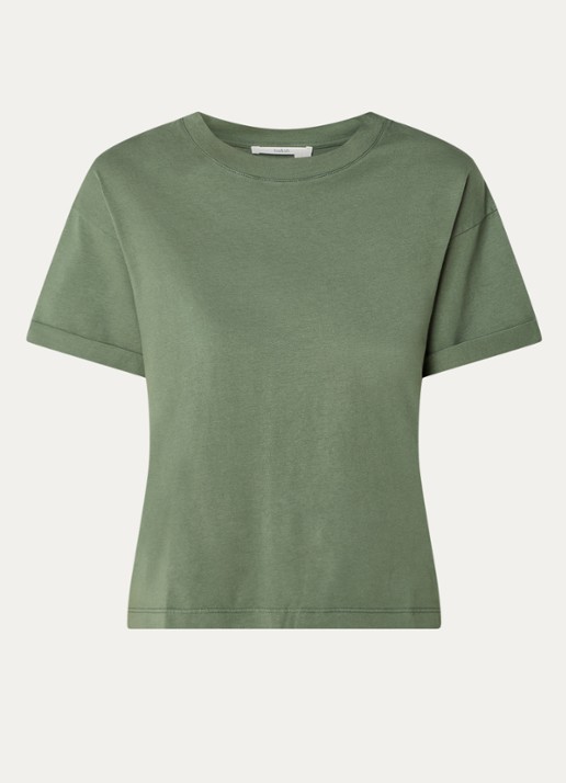 ba&sh Rosie T-shirt met ronde hals - voorkant 3 legergroen