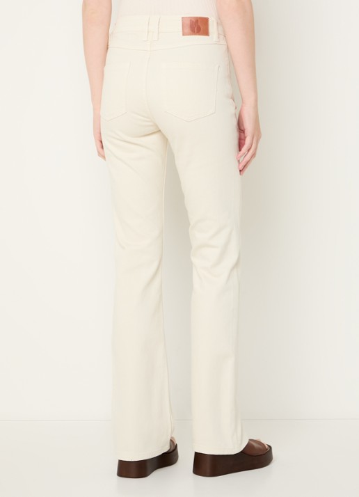 ba&sh Ross mid waist flared jeans met gekleurde wassing - achterkant 2 creme