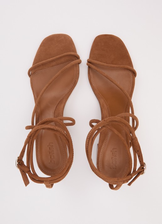 ba&sh Sandalette van suède - detail 5 bruin