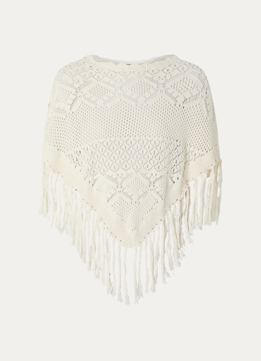 ba&sh Sandy grofgebreide poncho met broderie