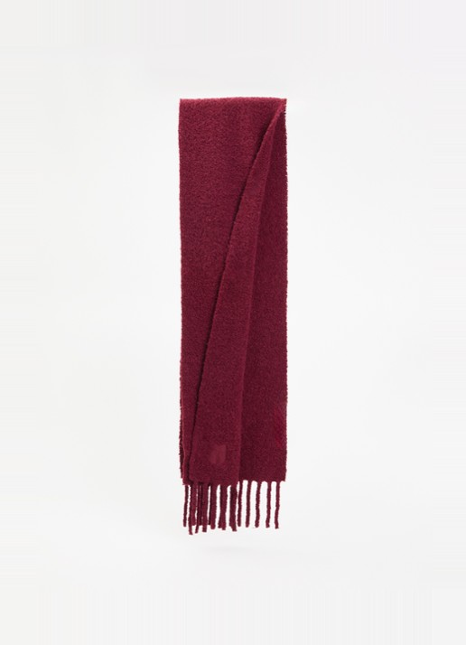 ba&sh Sasha sjaal in alpaca wolblend 180 x 26 cm - voorkant 3 bordeauxrood