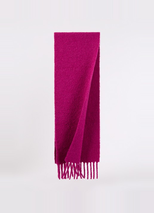 ba&sh Sasha sjaal in wolblend 190 x 35 cm - voorkant 2 donkerroze
