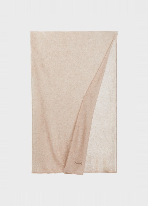 ba&sh Solomon sjaal in kasjmier wolblend - detail 2 beige