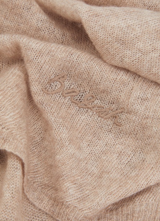 ba&sh Solomon sjaal in kasjmier wolblend - detail 3 beige