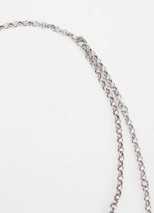 ba&sh Suzanne ketting met kristal - detail 2 zilver