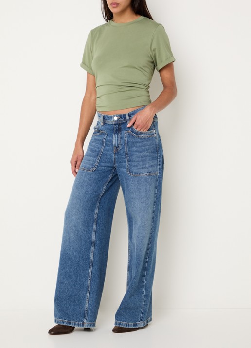 ba&sh T-shirt met cut-out detail - voorkant 3 groen
