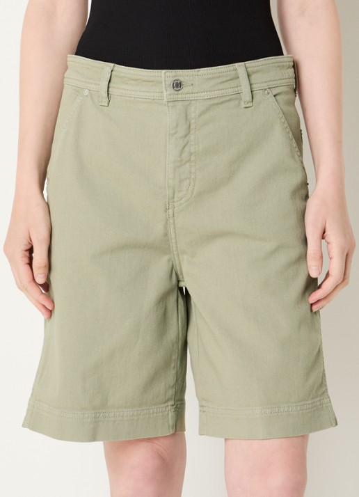 ba&sh Todd high waist wide fit korte broek van denim