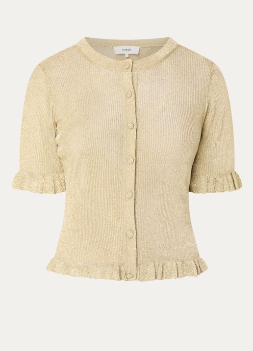 ba&sh Top met metallic finish - voorkant 2 goud