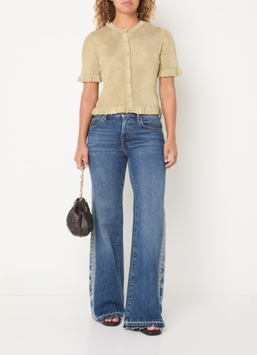 ba&sh Top met metallic finish - voorkant 3 goud