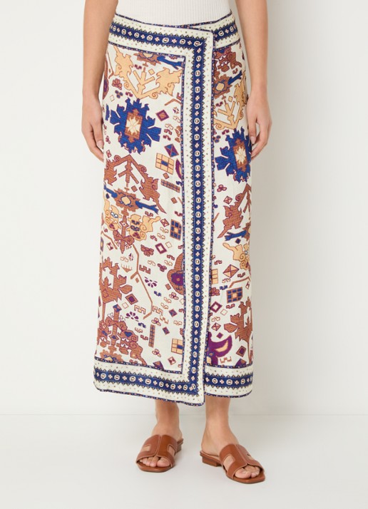 ba&sh Varper midi rok met grafische print