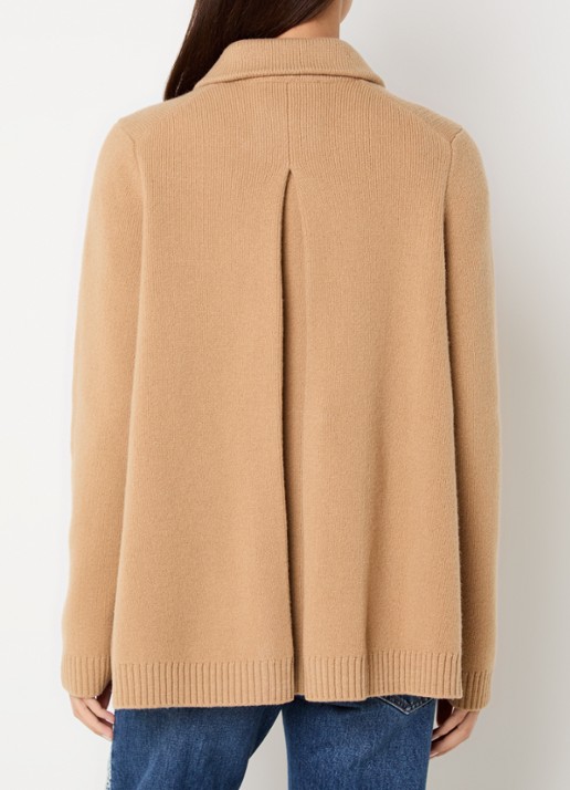 ba&sh Vesta grofgebreid vest in wolblend - achterkant 3 camel