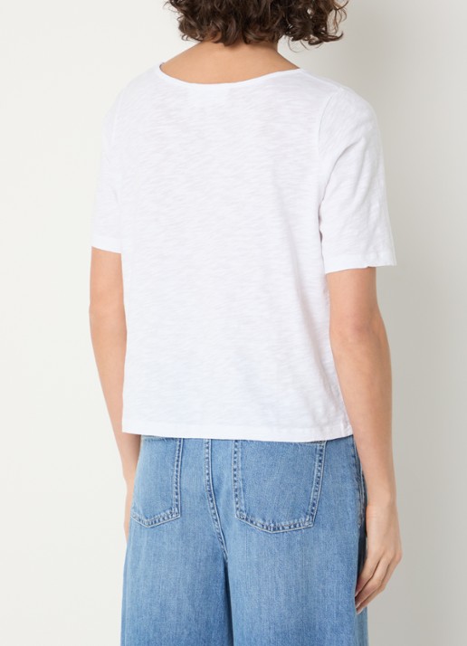 ba&sh Vina T-shirt met boothals - achterkant 3 wit