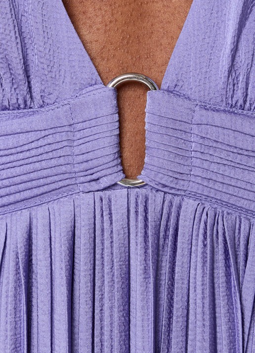 ba&sh Wasta maxi jurk met rugdecolleté - detail 5 lavendel