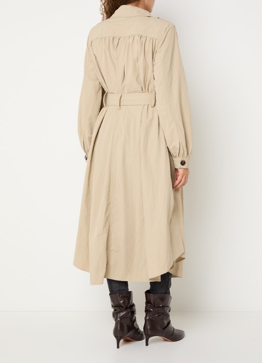 ba&sh Wili trenchcoat met steekzakken - achterkant beige