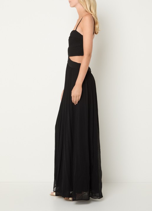 ba&sh Wira maxi rok met plooien - voorkant 2 zwart