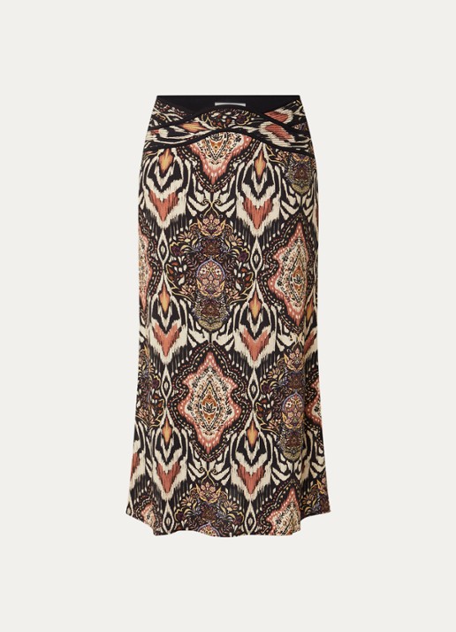 ba&sh Zaim maxi rok met print - voorkant 2 zwart