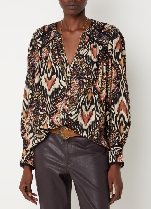 ba&sh Zolie blouse met print