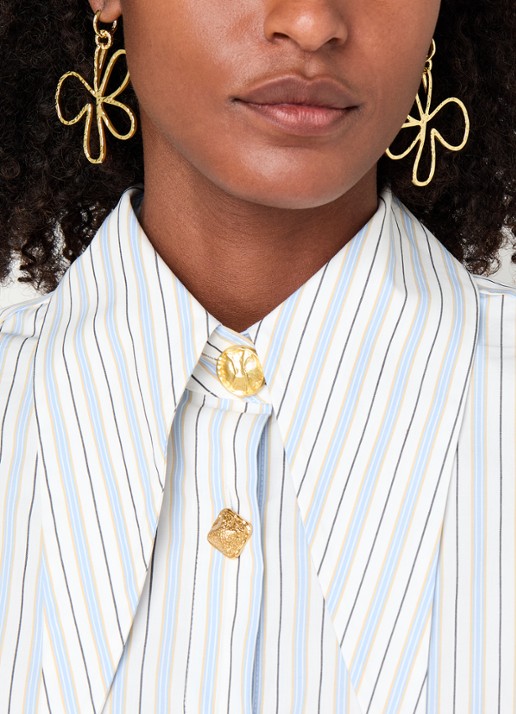Babs The Label Bloomed Oorringen met hanger - voorkant 2 goud