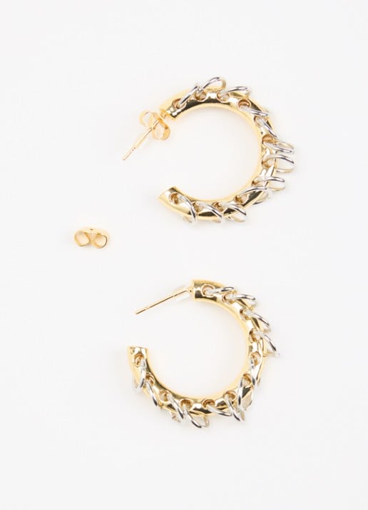 Babs The Label Mixed Metal oorstekers - detail goud