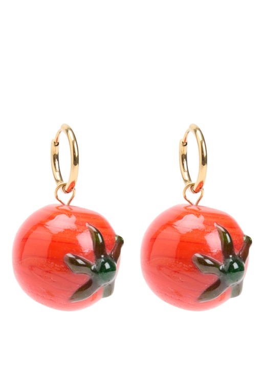 Babs The Label Pomodoro Pop oorringen verguld met hanger