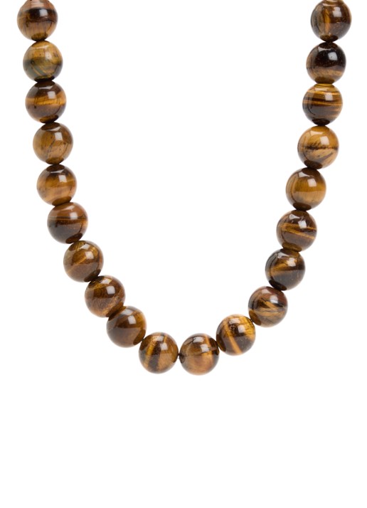 Babs The Label Tiger Eye kralenketting verguld