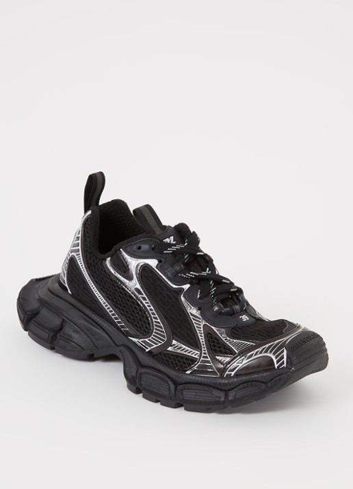 Balenciaga 3XL sneaker met mesh details  - voorkant 6 zwart