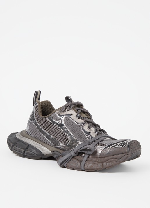 Balenciaga 3XL sneaker met mesh details - voorkant 6 donkergrijs