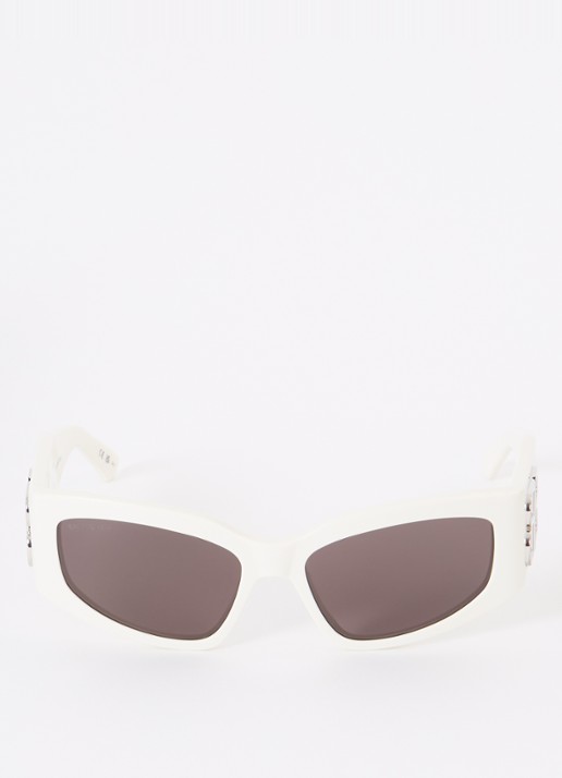 Balenciaga Cat Eye zonnebril BB0321S - detail 3 gebroken wit