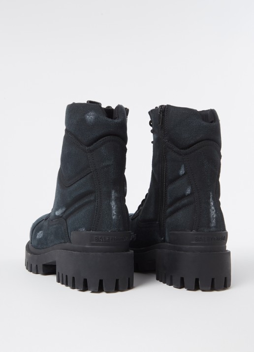 Balenciaga Combat Strike veterboot van canvas - detail 4 zwart