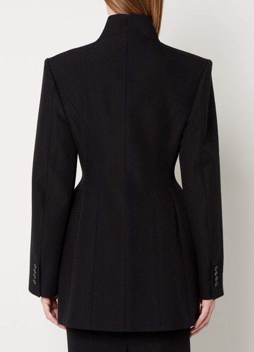 Balenciaga Hourglass blazer van wol - achterkant 4 zwart