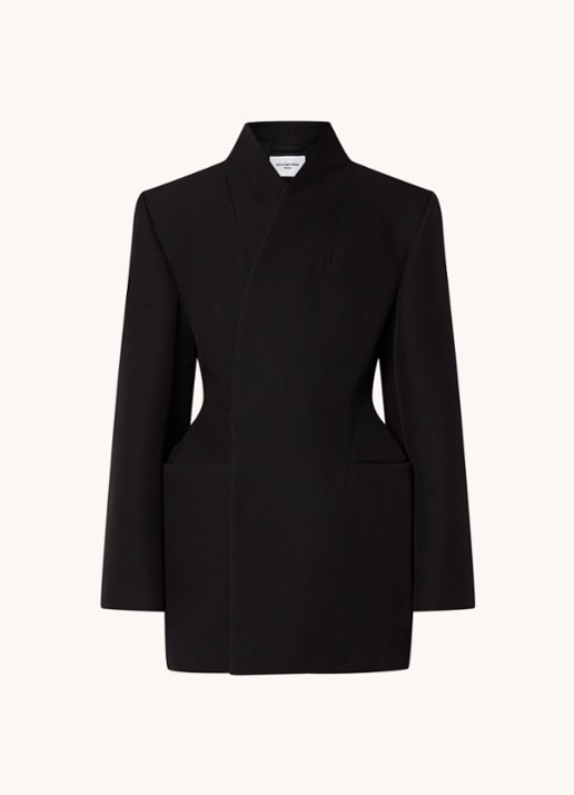 Balenciaga Hourglass blazer van wol - voorkant 2 zwart