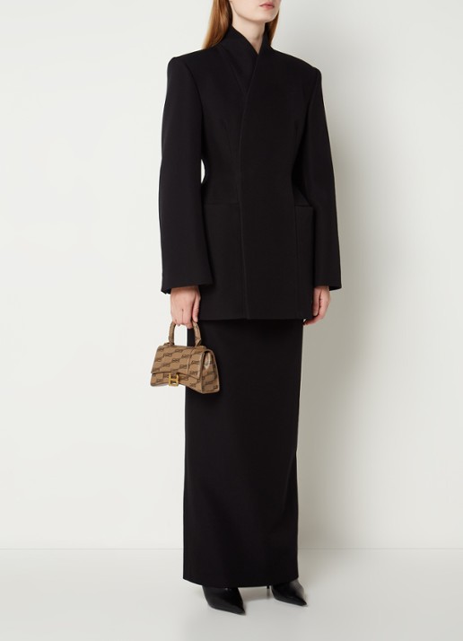Balenciaga Hourglass blazer van wol - voorkant 3 zwart