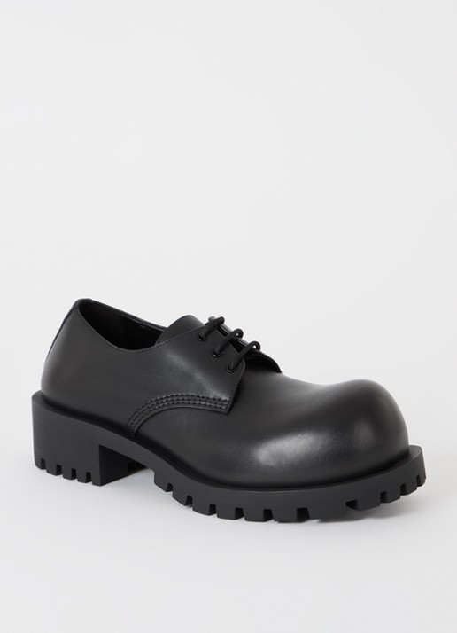 Balenciaga Hummer Derbie van kalfsleer - voorkant 2 zwart