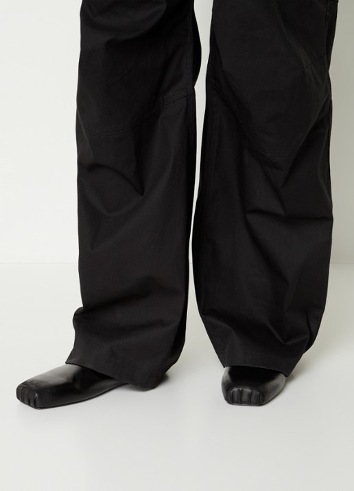 Balenciaga Kensington instapper van kalfsleer met destroyed afwerking - voorkant 2 zwart