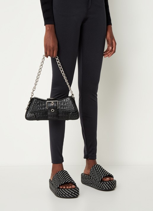 Balenciaga Lindsay schoudertas van kalfsleer - voorkant 6 zwart