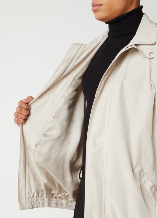 Balenciaga Minimal oversized jack met opstaande kraag  - detail 3 beige
