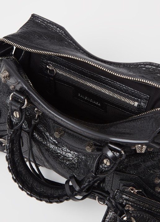 Balenciaga Neo Cagole XS handtas van lamsleer met studs - detail zwart