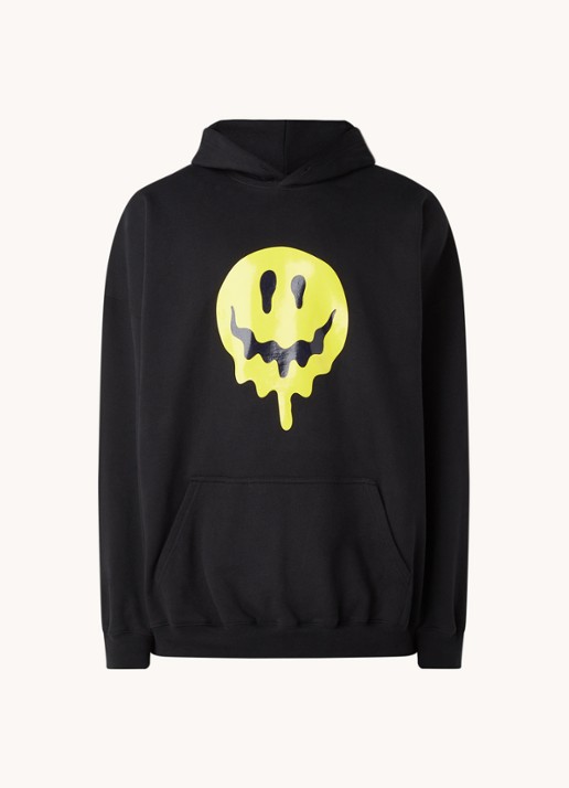 Balenciaga Oversized hoodie met front- en backprint - voorkant 3 zwart