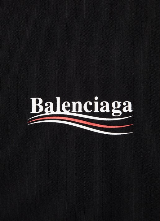 Balenciaga Political Campaign T-shirt met logo- en backprint - detail 5 zwart