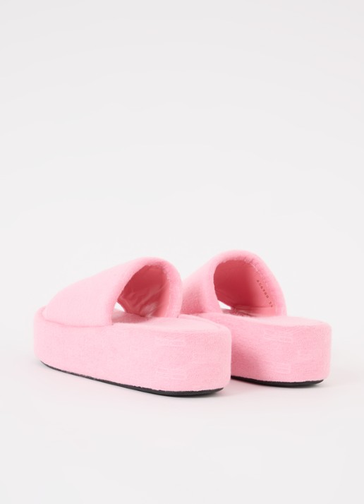 Balenciaga Rise slipper met logo - achterkant 3 roze