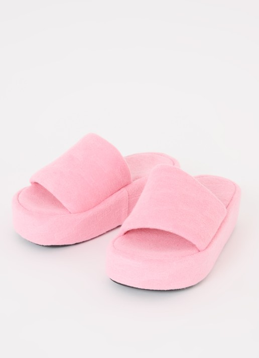 Balenciaga Rise slipper met logo - detail 4 roze