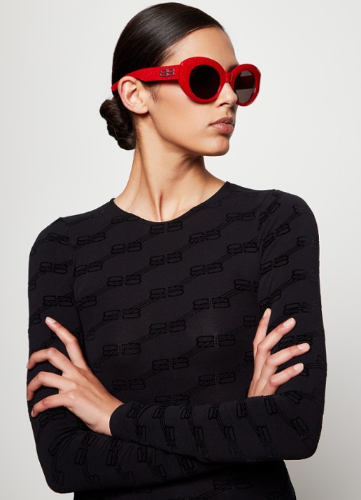 Balenciaga Rive Gauche zonnebril BB0235S - voorkant 5 rood