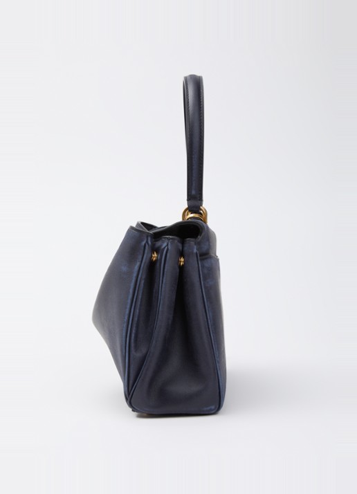 Balenciaga Rodeo Small handtas van kalfsleer met afneembare schouderriem - detail 2 donkerblauw