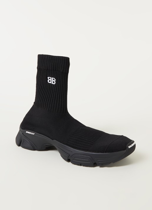 Balenciaga Speed 3.0 Trainer met gebreid bovenwerk - voorkant 5 zwart